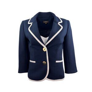 Navy Blazer with White Trim